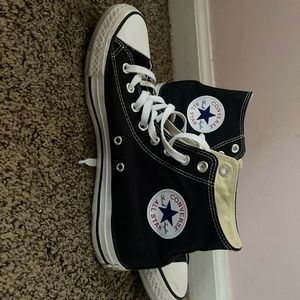women’s converse high top black size 10
